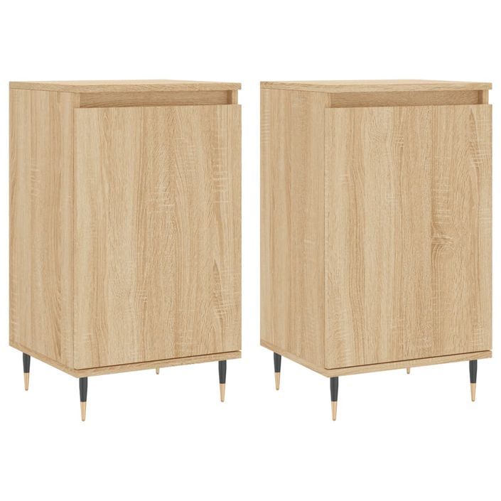 Buffets 2 pcs chêne sonoma 40x35x70 cm bois d'ingénierie - Photo n°1