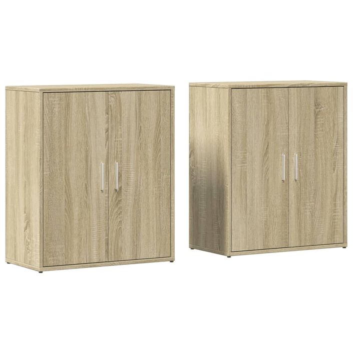 Buffets 2 pcs chêne sonoma 60x31x70 cm bois d'ingénierie - Photo n°1