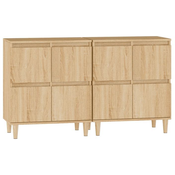 Buffets 2 pcs chêne sonoma 60x35x70 cm bois d'ingénierie - Photo n°6