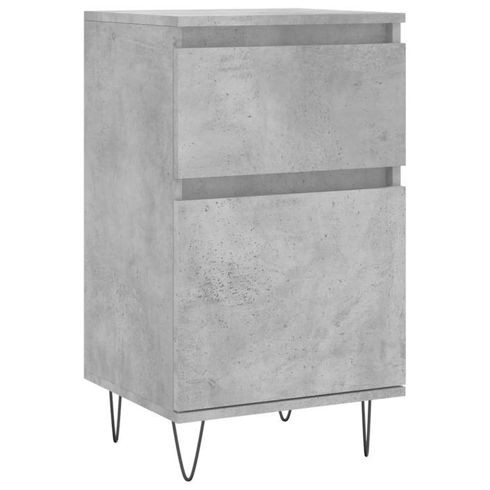 Buffets 2 pcs gris béton 40x35x70 cm bois d'ingénierie - Photo n°5