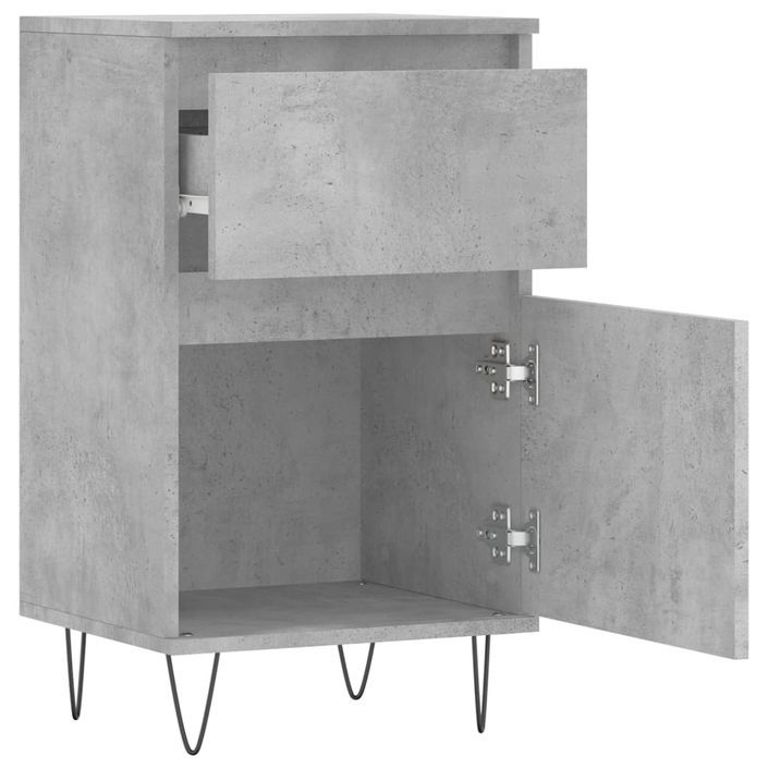 Buffets 2 pcs gris béton 40x35x70 cm bois d'ingénierie - Photo n°7