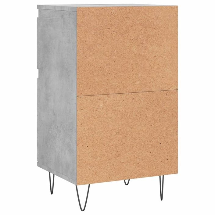 Buffets 2 pcs gris béton 40x35x70 cm bois d'ingénierie - Photo n°9