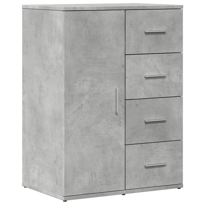 Buffets 2 pcs gris béton 59x39x80 cm bois d'ingénierie - Photo n°4