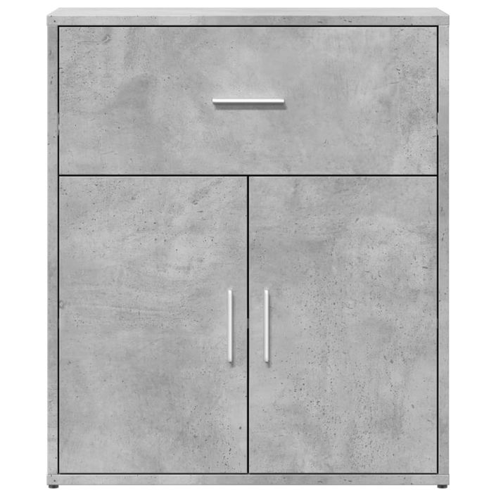 Buffets 2 pcs gris béton 60x31x70 cm bois d'ingénierie - Photo n°5