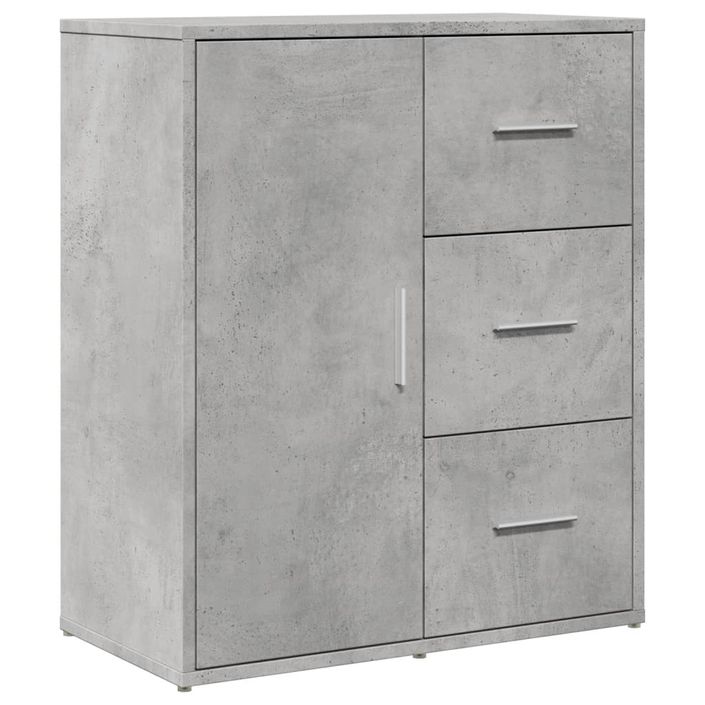 Buffets 2 pcs gris béton 60x31x70 cm bois d'ingénierie - Photo n°4