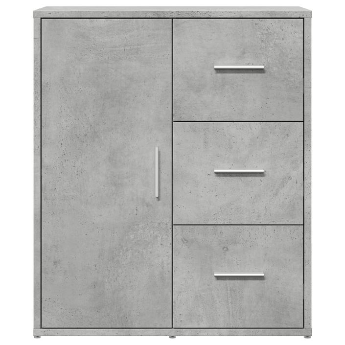 Buffets 2 pcs gris béton 60x31x70 cm bois d'ingénierie - Photo n°5