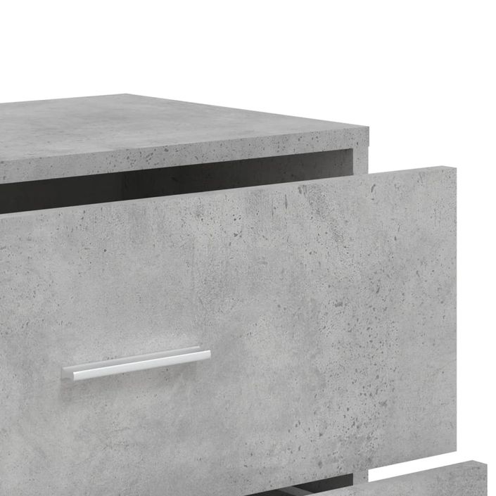 Buffets 2 pcs gris béton 60x31x84 cm bois d'ingénierie - Photo n°8