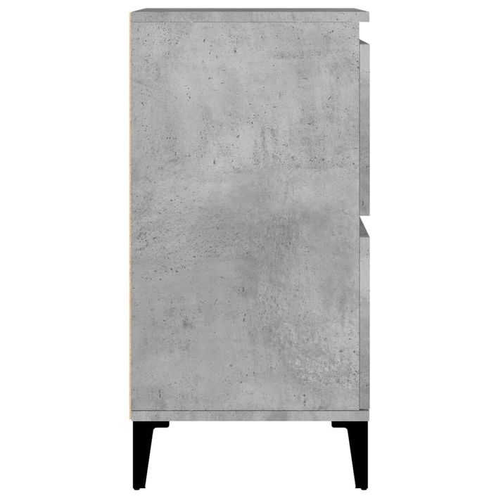 Buffets 2 pcs gris béton 60x35x70 cm bois d'ingénierie - Photo n°9