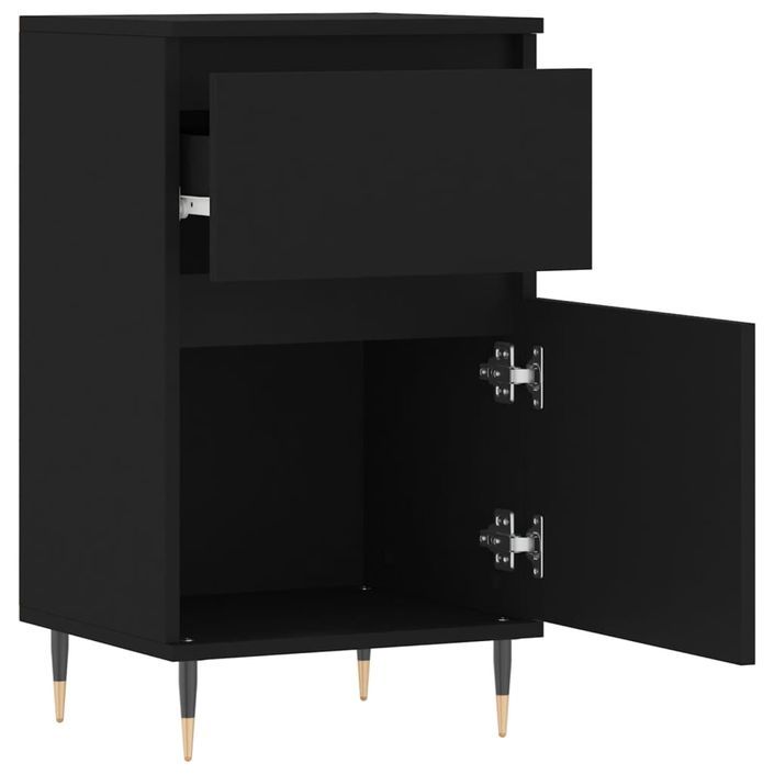 Buffets 2 pcs noir 40x35x70 cm bois d’ingénierie - Photo n°7