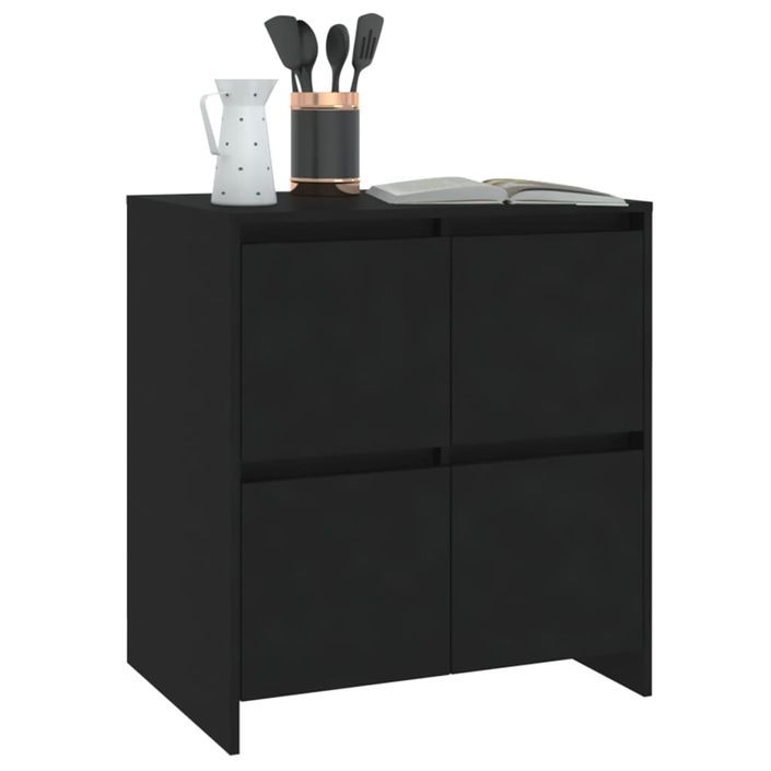 Buffets 2 pcs Noir 70x41x75 cm - Photo n°7