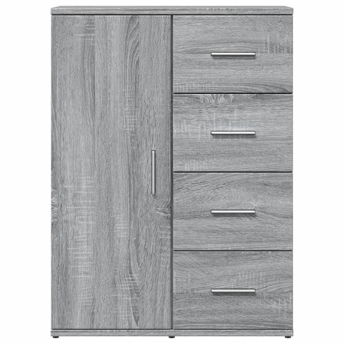 Buffets 2 pcs sonoma gris 59x39x80 cm bois d'ingénierie - Photo n°5