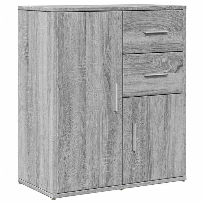 Buffets 2 pcs sonoma gris 60x31x70 cm bois d'ingénierie - Photo n°4