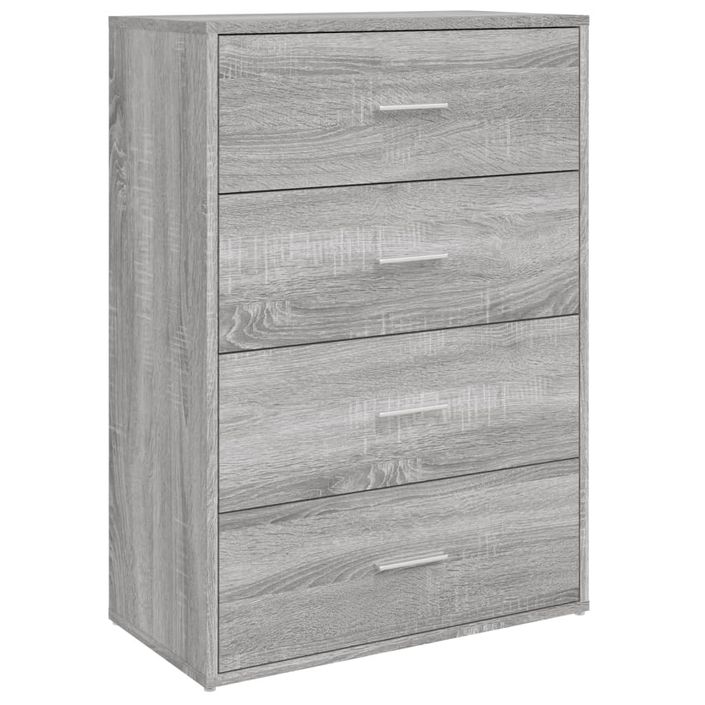 Buffets 2 pcs sonoma gris 60x31x84 cm bois d'ingénierie - Photo n°4