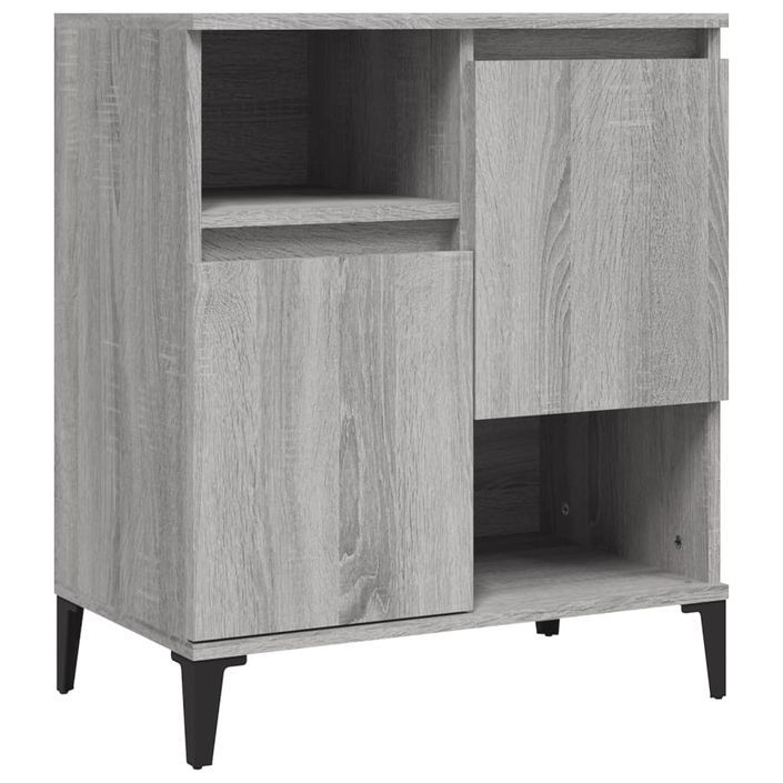 Buffets 2 pcs sonoma gris 60x35x70 cm bois d'ingénierie - Photo n°4