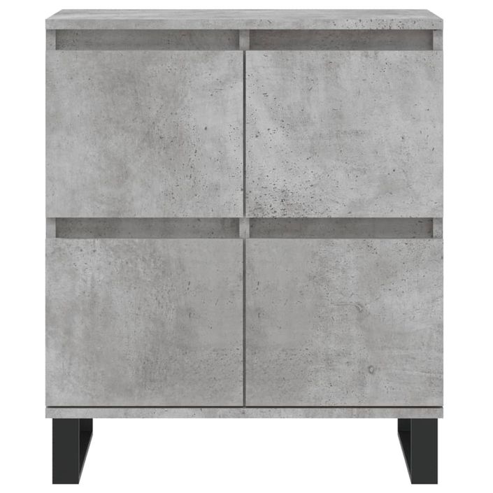 Buffets 3 pcs gris béton bois d'ingénierie - Photo n°6