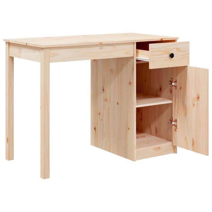 Bureau 100x50x75 cm Bois massif de pin - Photo n°7