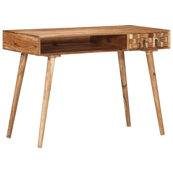 Bureau 115x50x76 cm Bois d'acacia massif - Photo n°1