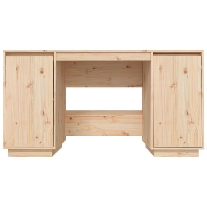 Bureau 140x50x75 cm bois massif de pin - Photo n°6