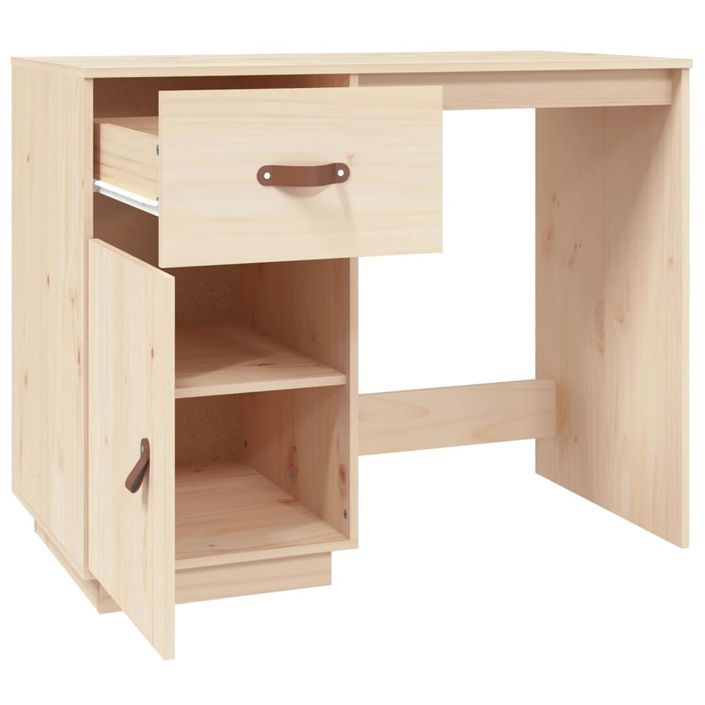 Bureau 95x50x75 cm Bois massif de pin - Photo n°7