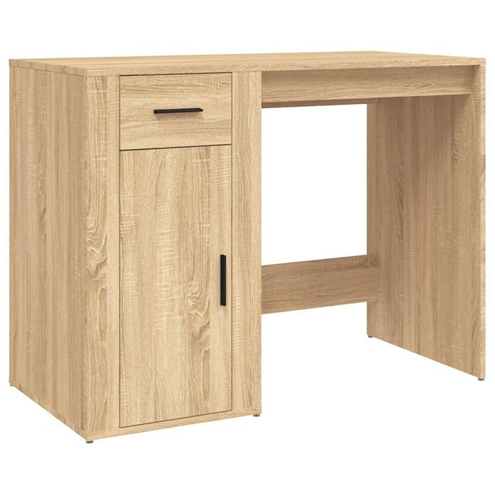 Bureau avec armoire chêne sonoma bois d'ingénierie - Photo n°5