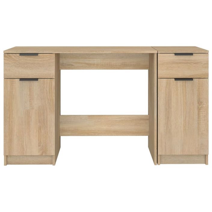 Bureau avec armoire latérale Chêne sonoma Bois d'ingénierie - Photo n°6