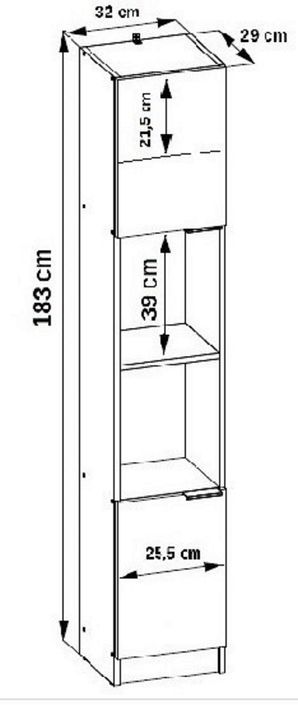 Bureau avec étagères et armoire de rangement bois clair Sonoma Polaz 125 cm - Photo n°5