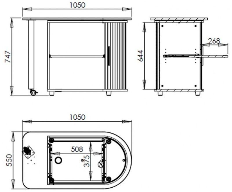 Bureau avec plateau pivotant et rangement bois clair imprimé drapeau Anglais Kool 105 cm - Photo n°4