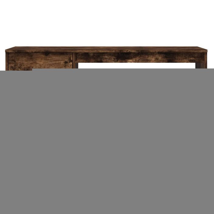 Bureau avec tiroir chêne fumé 115x50x75 cm bois d'ingénierie - Photo n°5