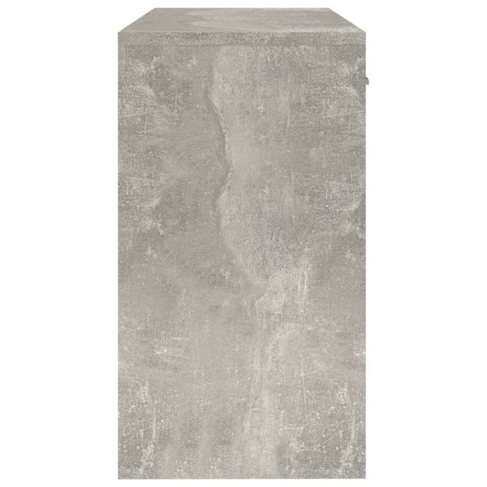 Bureau avec tiroir et armoire Gris béton 100x40x73 cm - Photo n°7