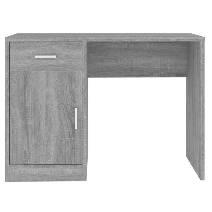 Bureau avec tiroir et armoire Sonoma gris 100x40x73 cm - Photo n°5