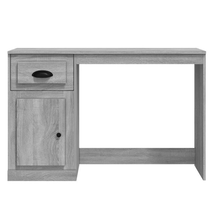 Bureau avec tiroir sonoma gris 115x50x75 cm bois d'ingénierie - Photo n°6