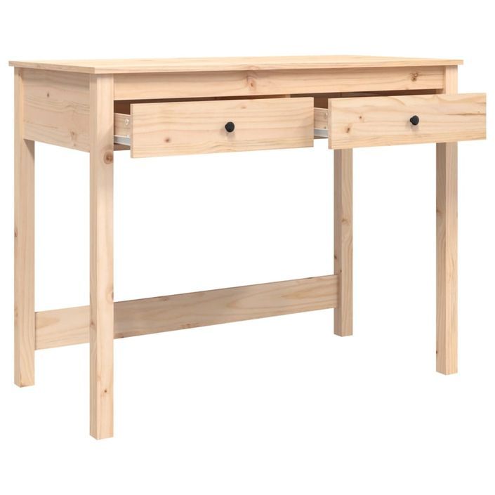 Bureau avec tiroirs 100x50x78 cm Bois massif de pin - Photo n°7