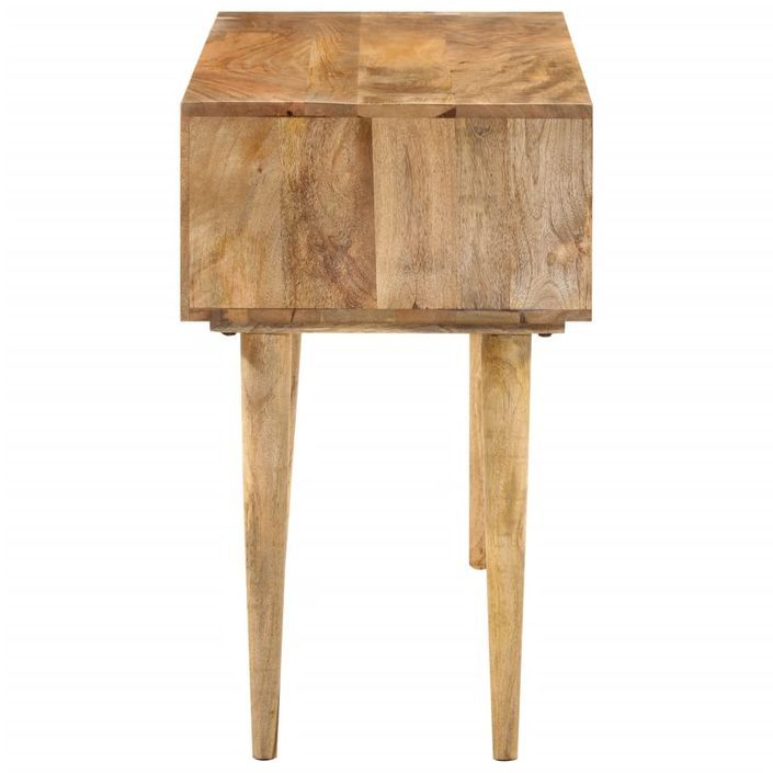 Bureau avec tiroirs 110x47x76 cm bois de manguier solide - Photo n°4