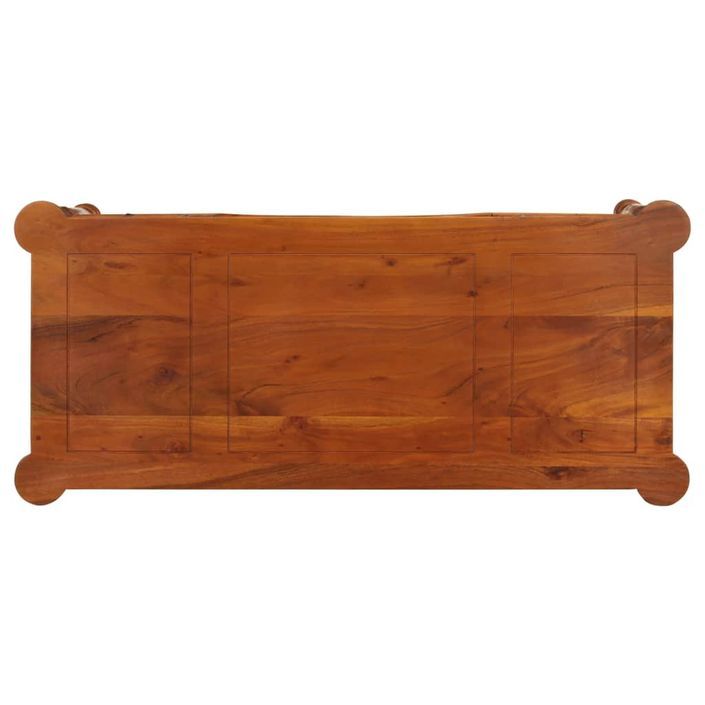 Bureau avec tiroirs 110x50x76 cm bois d'acacia solide - Photo n°6