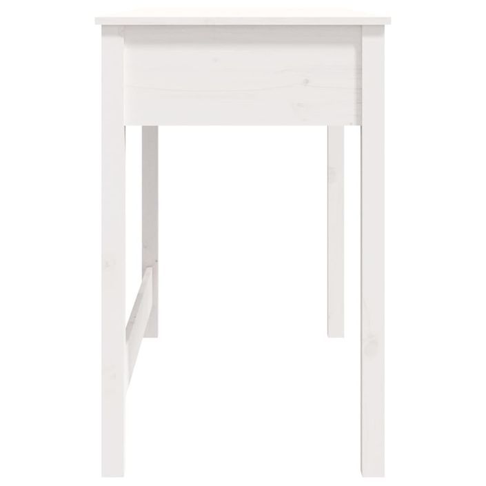 Bureau avec tiroirs Blanc 100x50x78 cm Bois massif de pin - Photo n°8