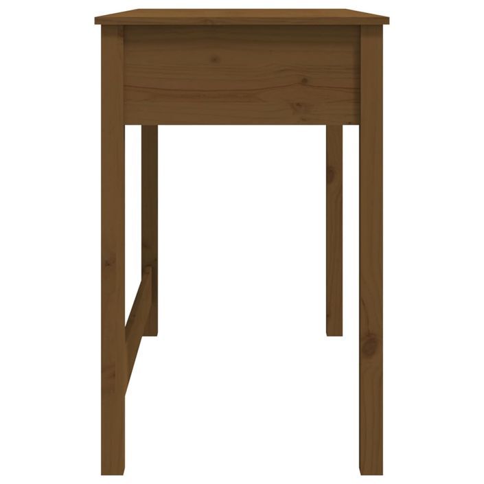 Bureau avec tiroirs Marron miel 100x50x78 cm Bois massif de pin - Photo n°8