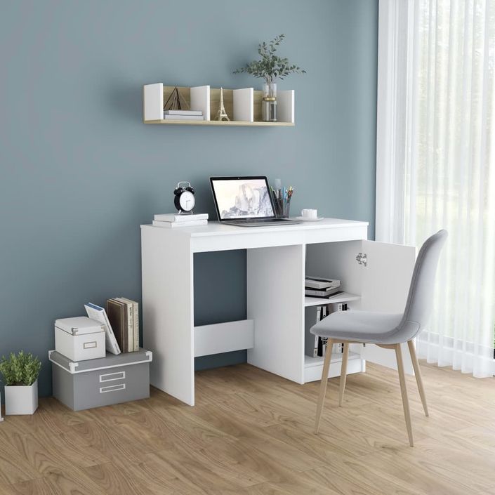 Bureau Blanc 100x50x76 cm - Photo n°4