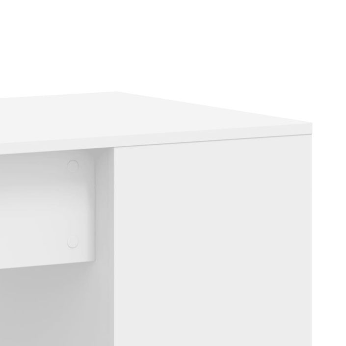 Bureau blanc 102x50x75 cm bois d'ingénierie - Photo n°7