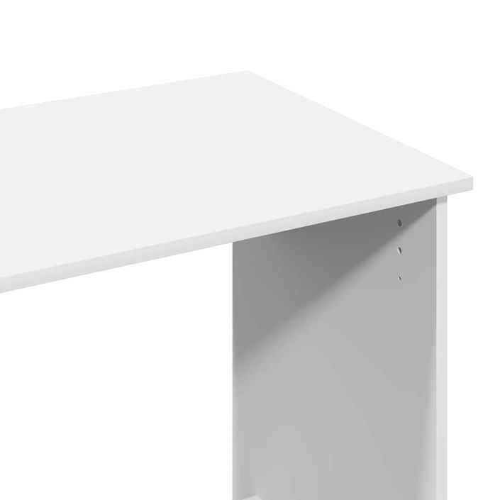 Bureau blanc 102x50x75 cm bois d'ingénierie - Photo n°8