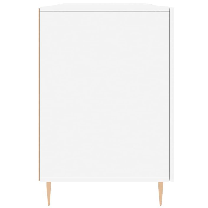 Bureau blanc 140x50x75 cm bois d'ingénierie - Photo n°7