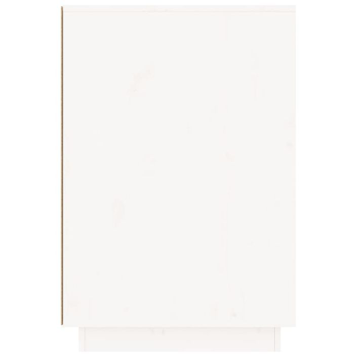 Bureau blanc 140x50x75 cm bois massif de pin - Photo n°7