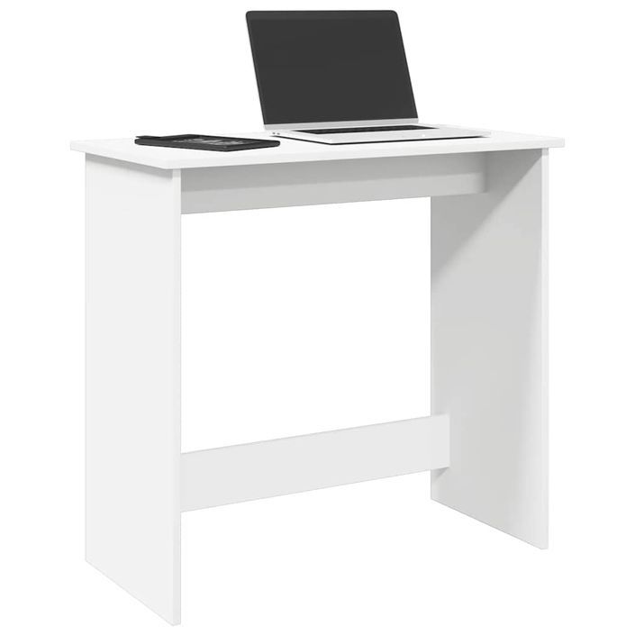 Bureau Blanc 80x40x75 cm Bois d'ingénierie - Photo n°1