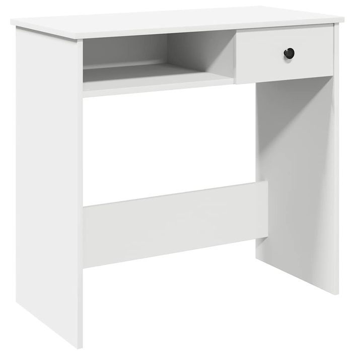 Bureau Blanc 80x40x75 cm Bois d'ingénierie - Photo n°2