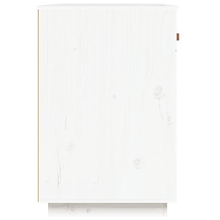 Bureau Blanc 95x50x75 cm Bois massif de pin - Photo n°6