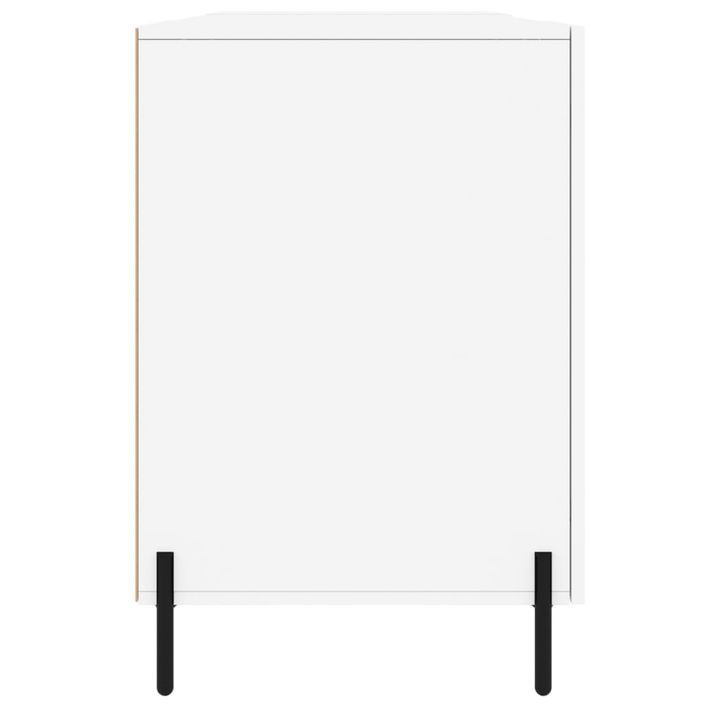 Bureau Blanc brillant 140x50x75 cm Bois d'ingénierie - Photo n°7