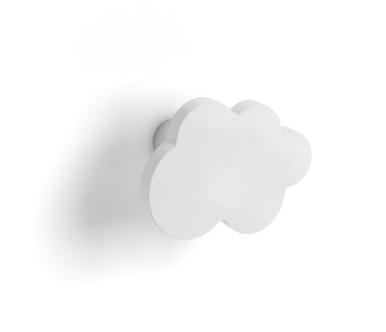 Bureau blanc pieds naturel et poignée nuage blanc - Photo n°2
