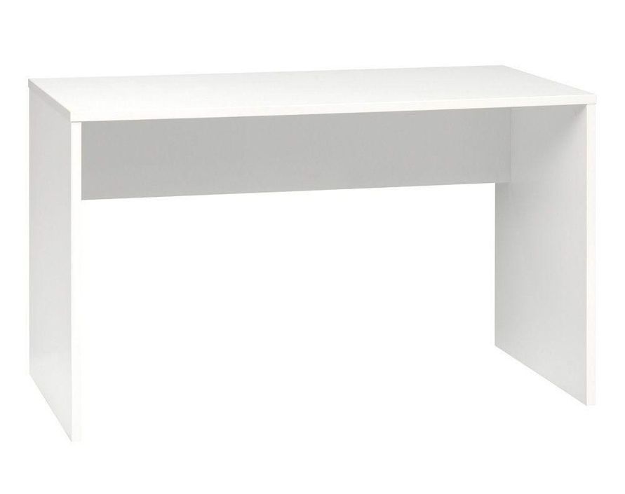 Bureau bois mélaminé blanc mat Nyou L 138 cm - Photo n°2