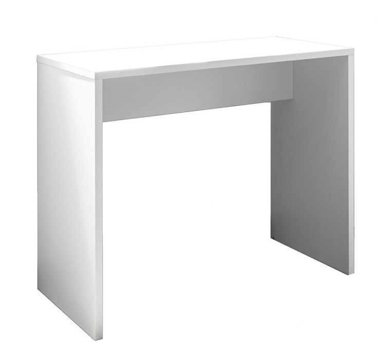 Bureau bois mélaminé blanc mat Nyou L 90 cm - Photo n°1