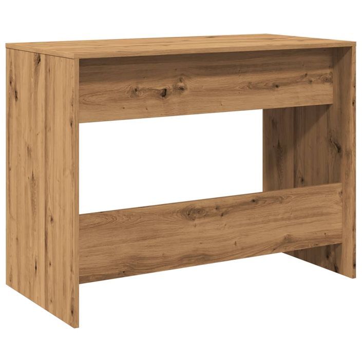 Bureau chêne artisanal 101x50x76,5 cm bois d'ingénierie - Photo n°7