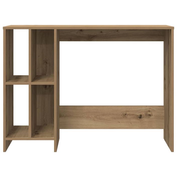 Bureau chêne artisanal 102,5x35x75 cm bois d'ingénierie - Photo n°4